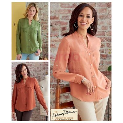 Strih Butterick na dámsku blúzku vo veľkosti 34-42 B6856-B5