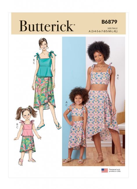 Strih Butterick na sukni vo veľ. 32-40 B6818-A5