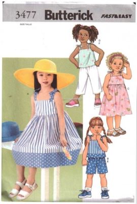 Strih Butterick na dievčenské oblečenie 122-134 3477/6