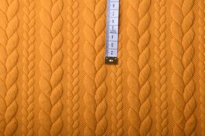 Pletenina v okrovej farbe s vrkôčiky 13423/580 (3)
