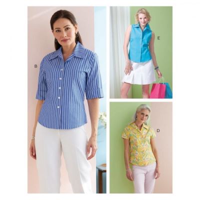 Strih Butterick na blúzku vo veľ. 42-50 B6753-F5