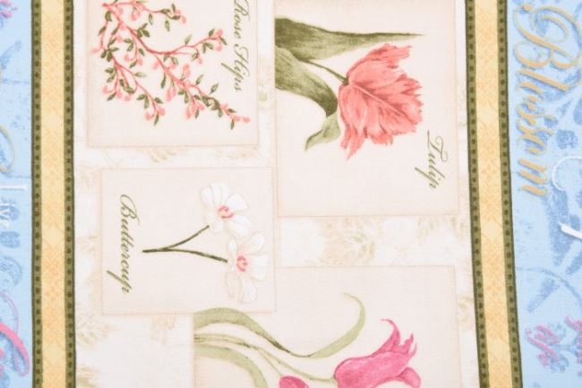 Americká bavlna na patchwork s ozdobnými pruhmi 199PYOPM/126