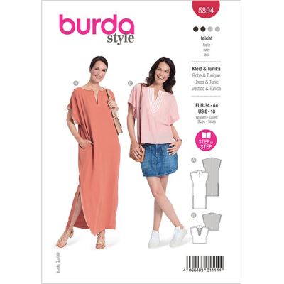 Strih na voľné šaty a tuniku veľ. 34-44 5894