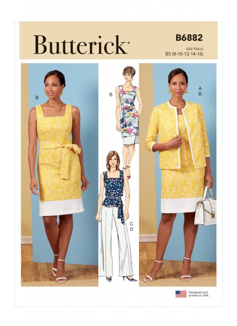Strih Butterick na dámske oblečenie vo veľ. 34-42 B6882-B5