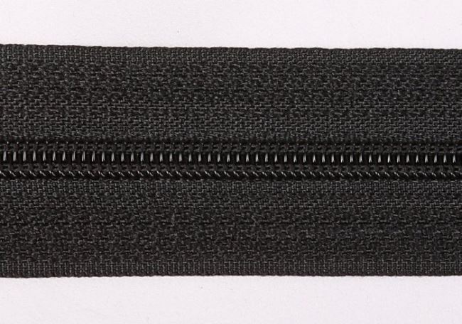 Čierny nekonečný zips I-T50-E-332