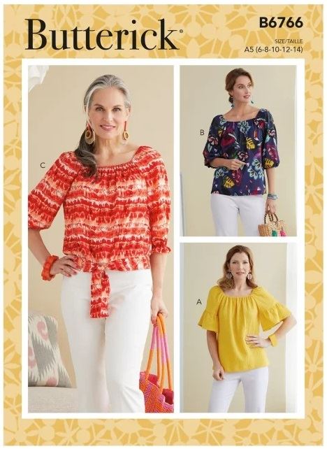 Strih Butterick na dámsku tuniku vo vel.32-40 B6766-A5