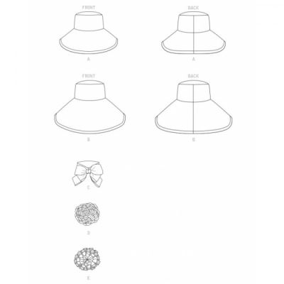 Strih Butterick na klobúk B6741-A (1)