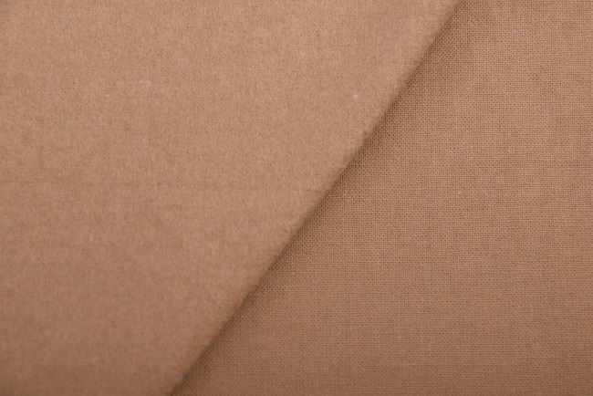 Bavlnená česaná látka v hnedej farbe DS-MOR4076