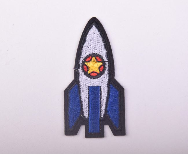 Nažehľovacia nášivka v tvare rakety TH363
