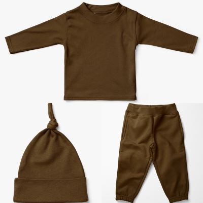 Bavlnený úplet z kolekcie BABY hnedý 18490/055 (1)