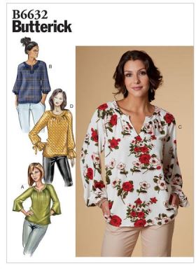 Strih Butterick na tuniku vo veľ. 44-52 B6632-E5