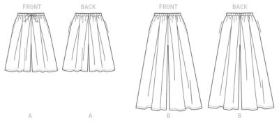 Strih Butterick na dámske nohavice vo veľkosti Xsm-Xlg B6223-Miss (1)