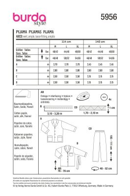 Strih na pyžamo vo vel. M,L,XL 5956 (1)