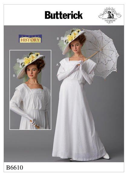 Strih Butterick na historické oblečenie vo veľ. 40-48 B6610-E5