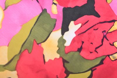Strečový úplet s abstraktnou potlačou kvetín TF550 (1)