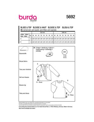 Strih na dámsku voľnú tuniku vo veľ. 46-60 5692 (1)