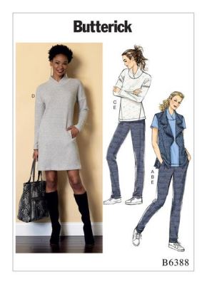Strih Butterick na dámske oblečenie vo veľkosti LRG-XXL B6388-ZZ