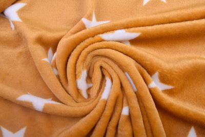 Wellness fleece v okrovej farbe so vzorom hviezdičiek S2458R-3682 (4)