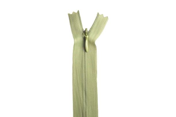 Skrytý zips v šedo zelenej farbe 35cm I-3W0-35-323