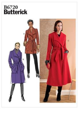 Strih Butterick na dámsky kabátik vo veľkosti XLG-XXL B6720-XZ