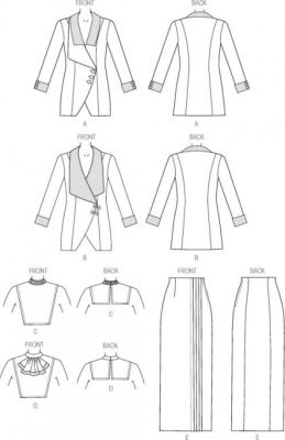 Strih Butterick na historický kostým vo veľkosti 42-50 B6108-E5 (1)