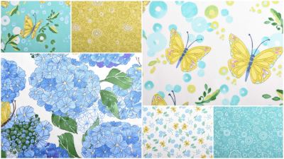 Americká bavlna na patchwork z kolekcie Cottage Bleu od Robin Pickens 48692-12 (4)