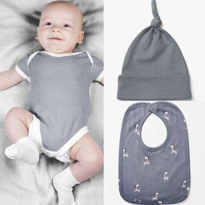 Bavlnený úplet z kolekcie BABY šedomodrý 18490/006 (2)