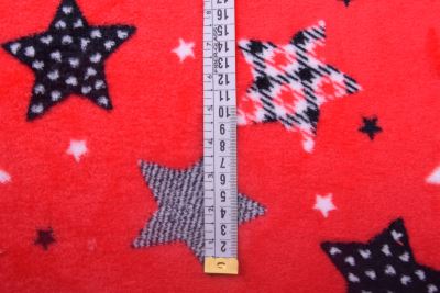 Wellness fleece v červenej farbe s potlačou hviezdičiek S2460R-3681 (3)