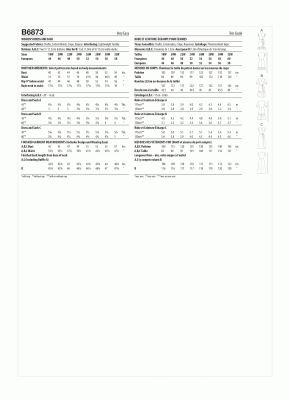 Strih Butterick na šaty vo veľ. 52-58 B6873-KK (1)