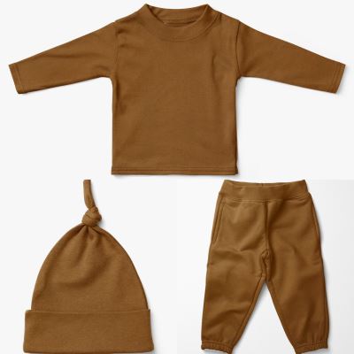 Bavlněný úplet z kolekce BABY tmavě okrový 18490/053 (1)