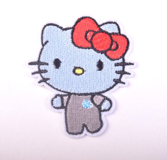Nažehľovacia nášivka v tvare mačky Hello Kitty TH372