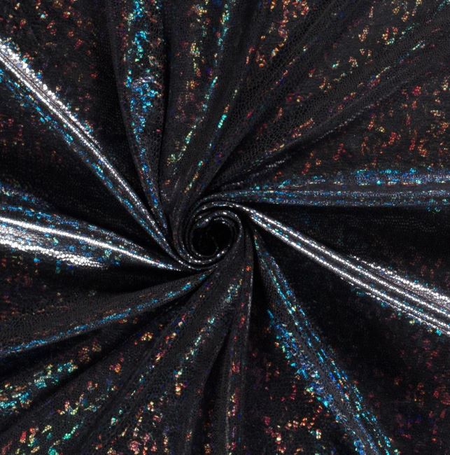 Čierne lamé vzorované 02213/069