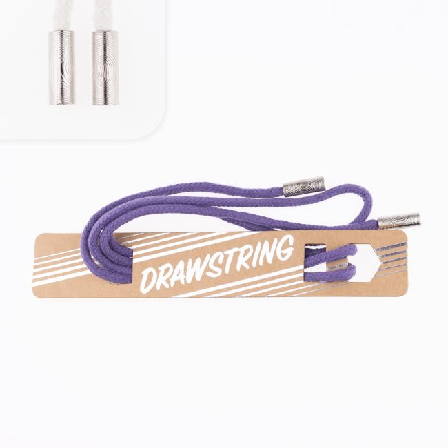 Odevná šnúrka s koncovkou vo fialovej farbe o dĺžke 120 cm 185450