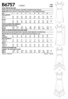 Strih Butterick na šaty vo veľ. 34-42 B6757-B5 (1)