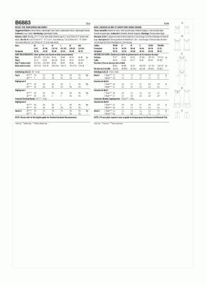 Strih Butterick na dámske pyžamá vo veľ. 32-40 B6883-Y (1)