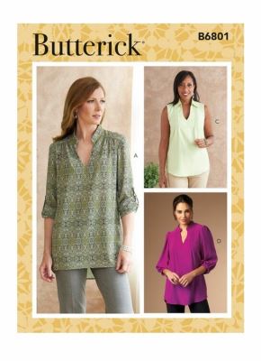 Strih Butterick na blúzku vo veľ. XL-XXXL B6801-RR